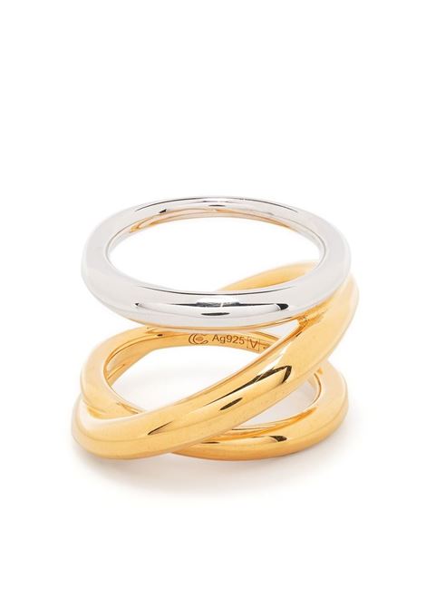 Silver and gold Triplet stacked ring - women CHARLOTTE CHESNAIS | Rings | 22BA045VEAR